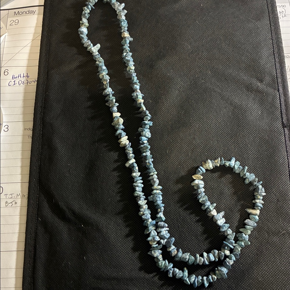 Native American turquoise, amethyst, & peridot chip necklace.